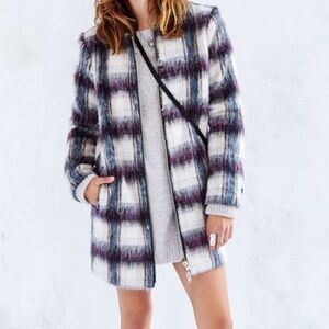 Kimchi Blue Wool Blend Textured Column Coat size M